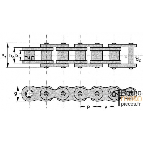 Chaine au pas de 15.8